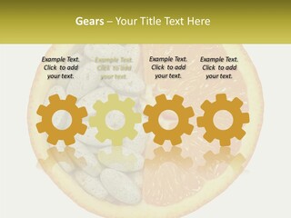 A Picture Of An Orange And Almonds On A White Background PowerPoint Template