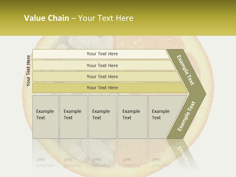 A Picture Of An Orange And Almonds On A White Background PowerPoint Template
