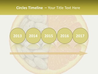 A Picture Of An Orange And Almonds On A White Background PowerPoint Template