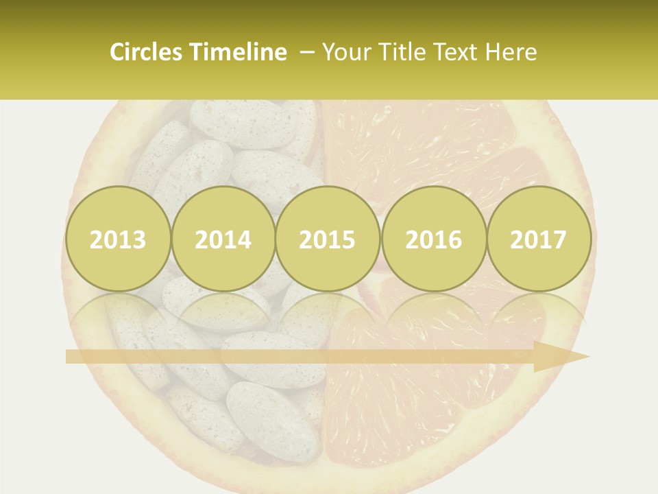 A Picture Of An Orange And Almonds On A White Background PowerPoint Template