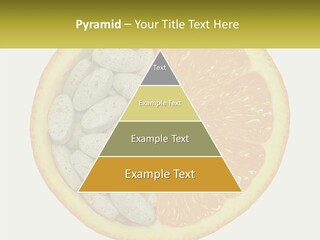 A Picture Of An Orange And Almonds On A White Background PowerPoint Template