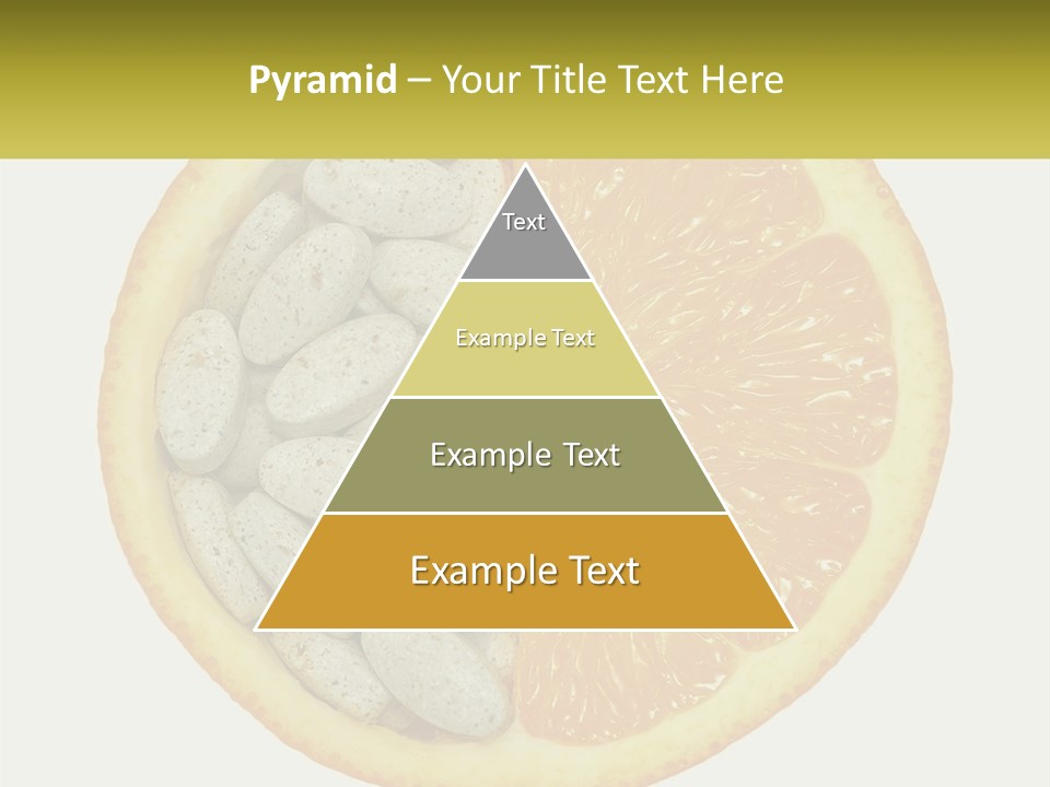 A Picture Of An Orange And Almonds On A White Background PowerPoint Template