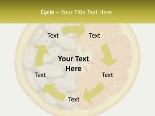 A Picture Of An Orange And Almonds On A White Background PowerPoint Template