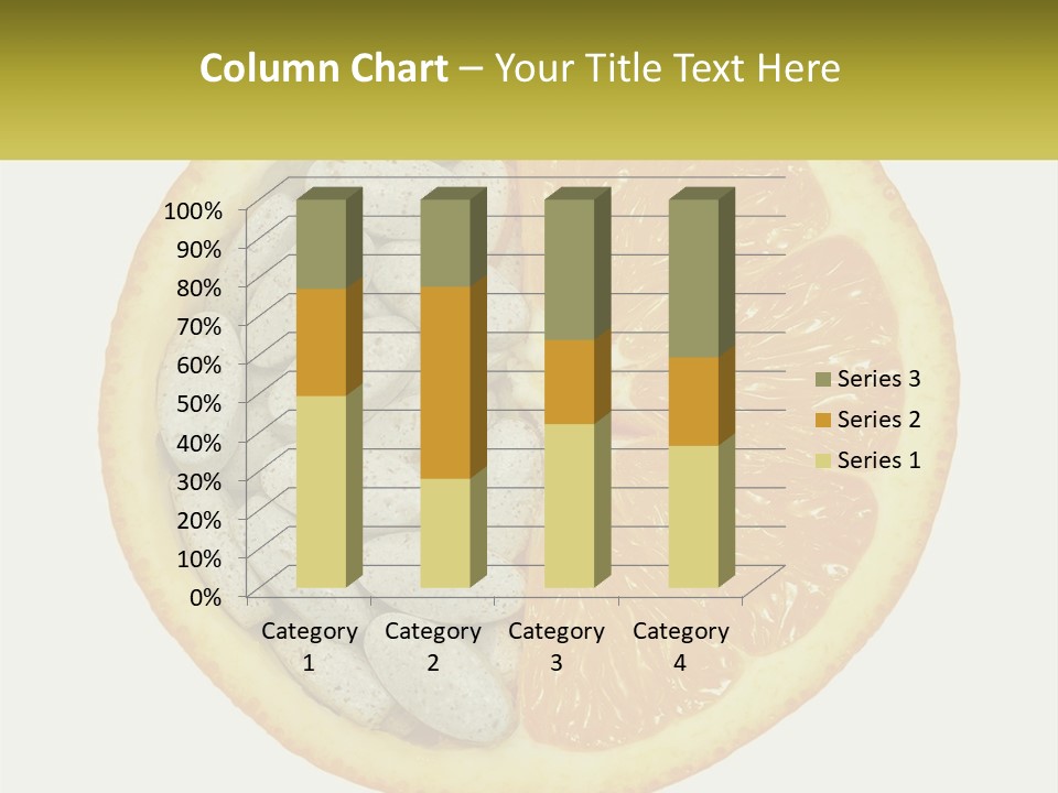 A Picture Of An Orange And Almonds On A White Background PowerPoint Template
