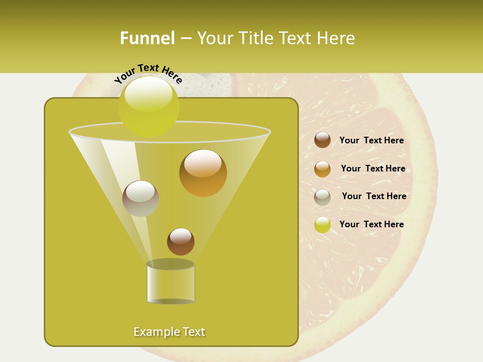 A Picture Of An Orange And Almonds On A White Background PowerPoint Template