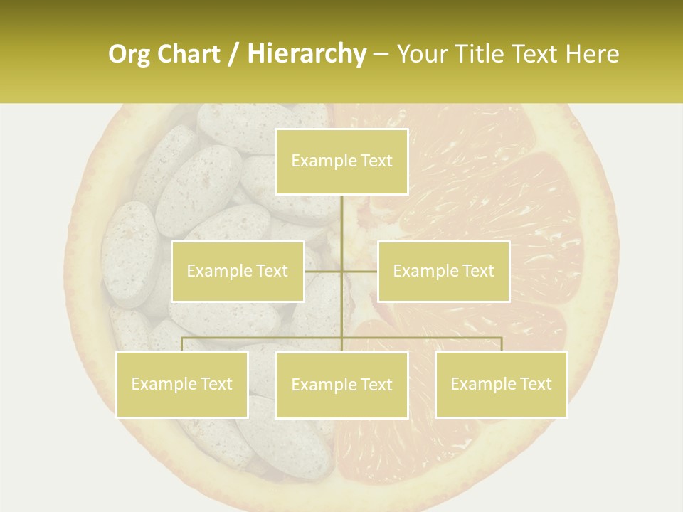 A Picture Of An Orange And Almonds On A White Background PowerPoint Template