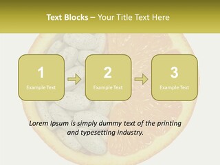 A Picture Of An Orange And Almonds On A White Background PowerPoint Template