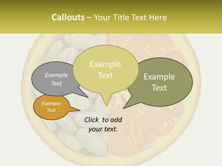 A Picture Of An Orange And Almonds On A White Background PowerPoint Template