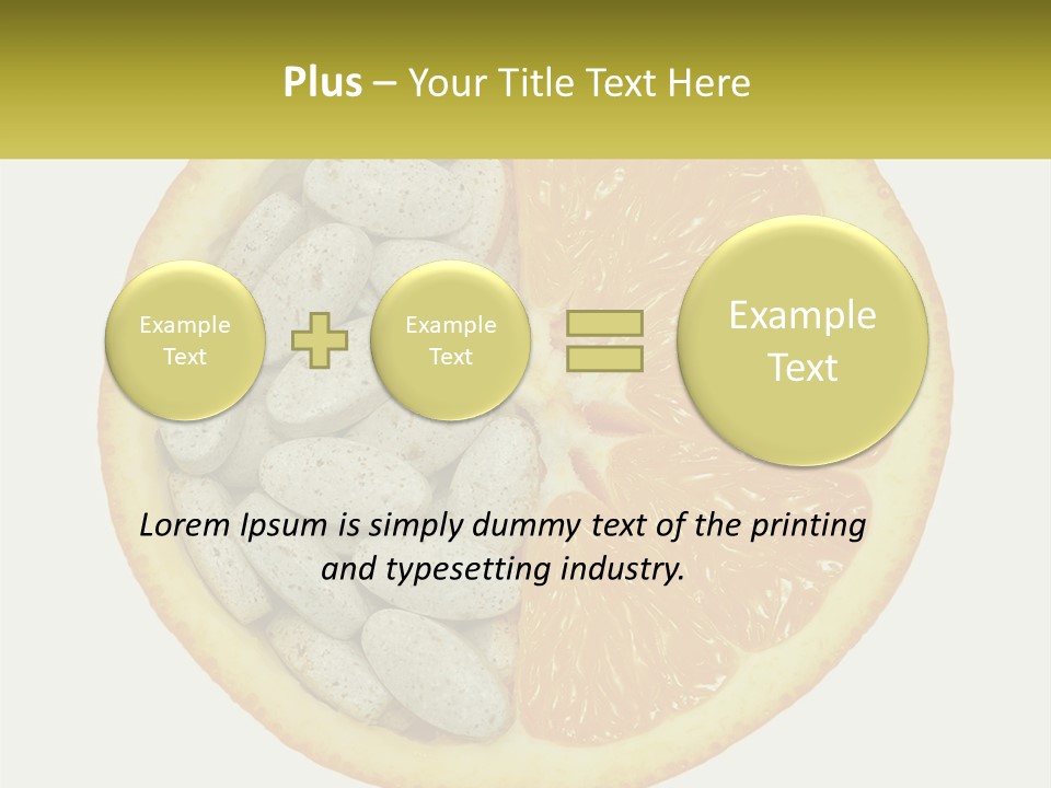 A Picture Of An Orange And Almonds On A White Background PowerPoint Template