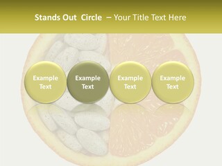 A Picture Of An Orange And Almonds On A White Background PowerPoint Template