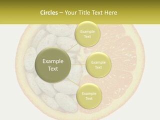 A Picture Of An Orange And Almonds On A White Background PowerPoint Template