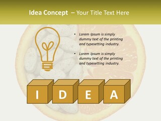 A Picture Of An Orange And Almonds On A White Background PowerPoint Template