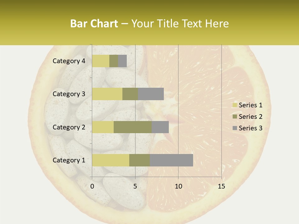 A Picture Of An Orange And Almonds On A White Background PowerPoint Template