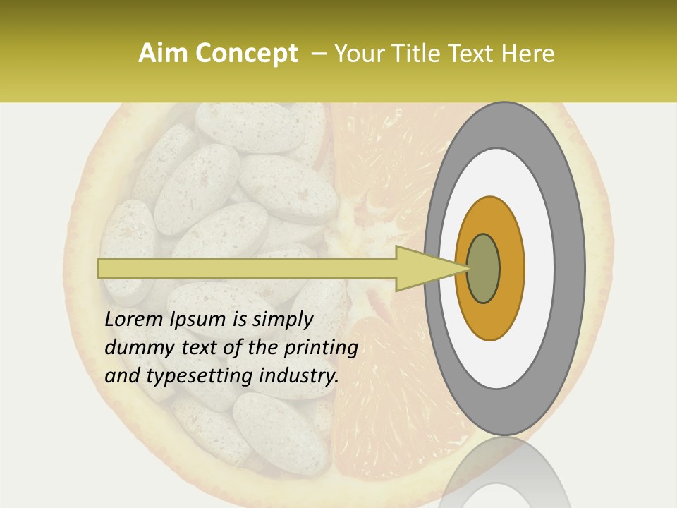 A Picture Of An Orange And Almonds On A White Background PowerPoint Template