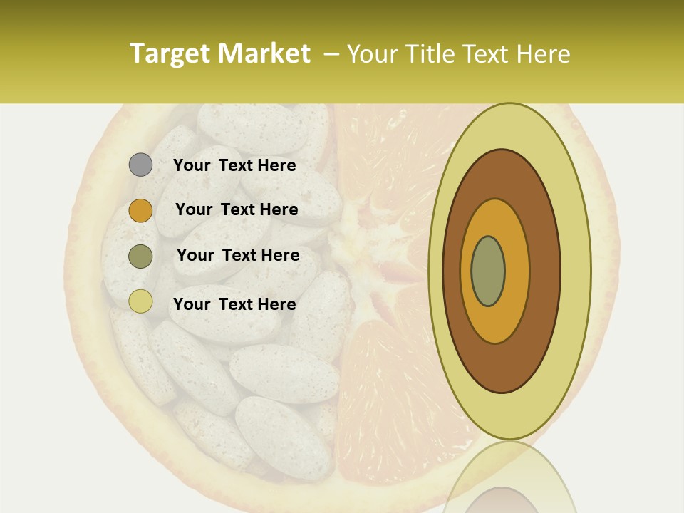 A Picture Of An Orange And Almonds On A White Background PowerPoint Template