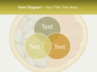 A Picture Of An Orange And Almonds On A White Background PowerPoint Template