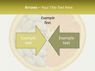 A Picture Of An Orange And Almonds On A White Background PowerPoint Template