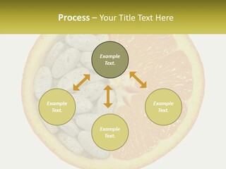 A Picture Of An Orange And Almonds On A White Background PowerPoint Template