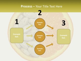 A Picture Of An Orange And Almonds On A White Background PowerPoint Template