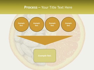 A Picture Of An Orange And Almonds On A White Background PowerPoint Template