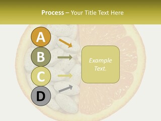 A Picture Of An Orange And Almonds On A White Background PowerPoint Template