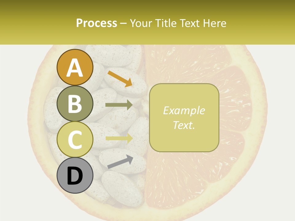 A Picture Of An Orange And Almonds On A White Background PowerPoint Template