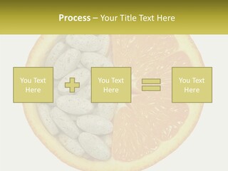 A Picture Of An Orange And Almonds On A White Background PowerPoint Template