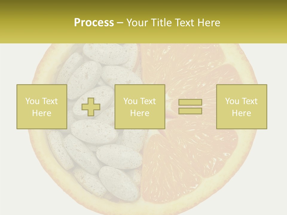 A Picture Of An Orange And Almonds On A White Background PowerPoint Template