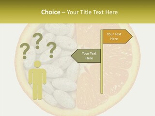 A Picture Of An Orange And Almonds On A White Background PowerPoint Template