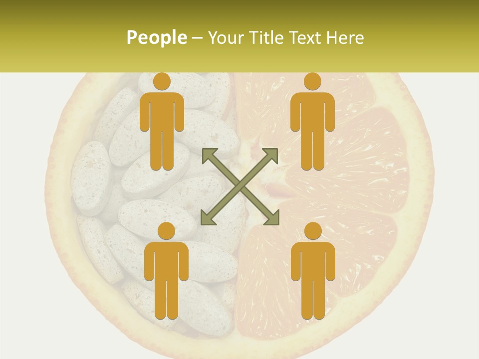 A Picture Of An Orange And Almonds On A White Background PowerPoint Template