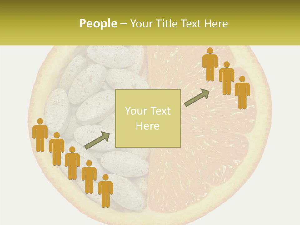 A Picture Of An Orange And Almonds On A White Background PowerPoint Template