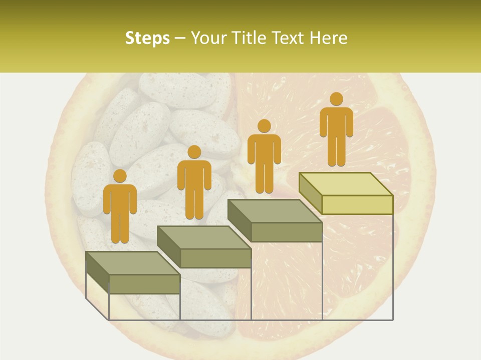 A Picture Of An Orange And Almonds On A White Background PowerPoint Template