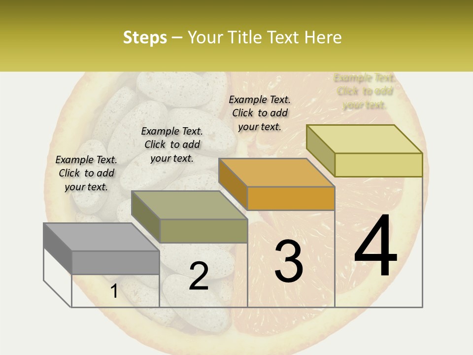 A Picture Of An Orange And Almonds On A White Background PowerPoint Template