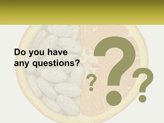 A Picture Of An Orange And Almonds On A White Background PowerPoint Template