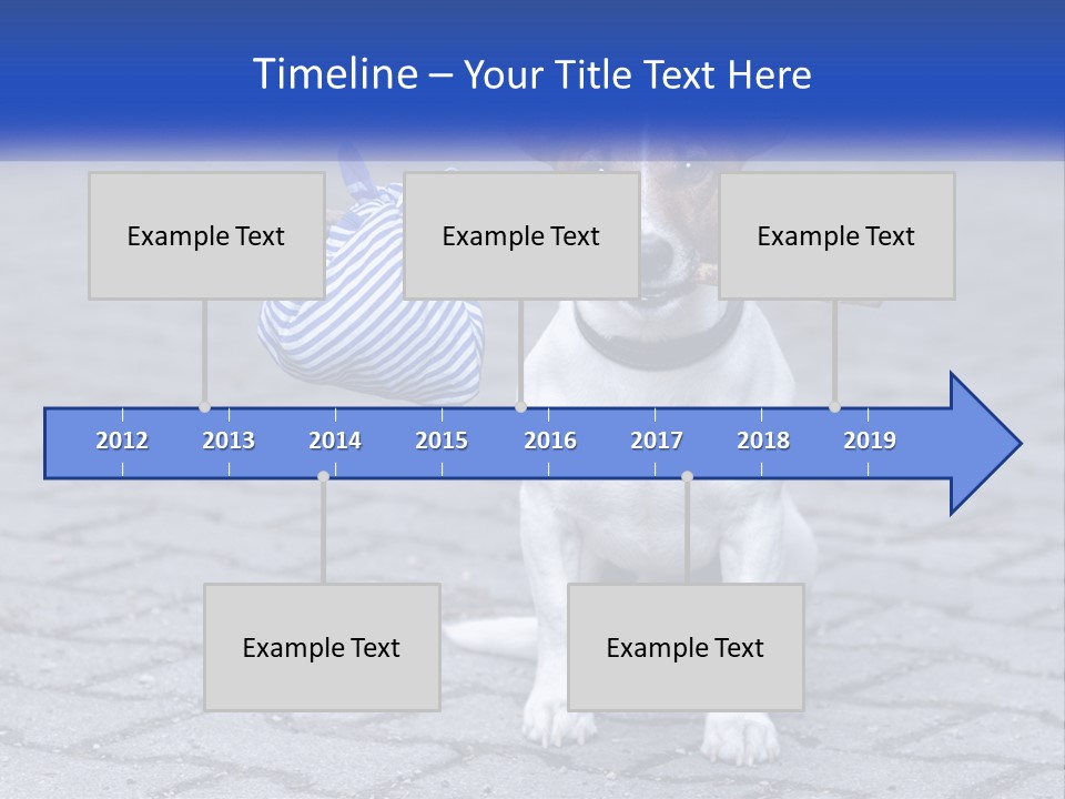 A Brown And White Dog Holding A Stick In Its Mouth PowerPoint Template