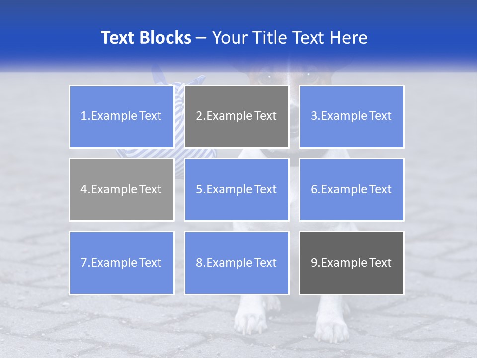 A Brown And White Dog Holding A Stick In Its Mouth PowerPoint Template