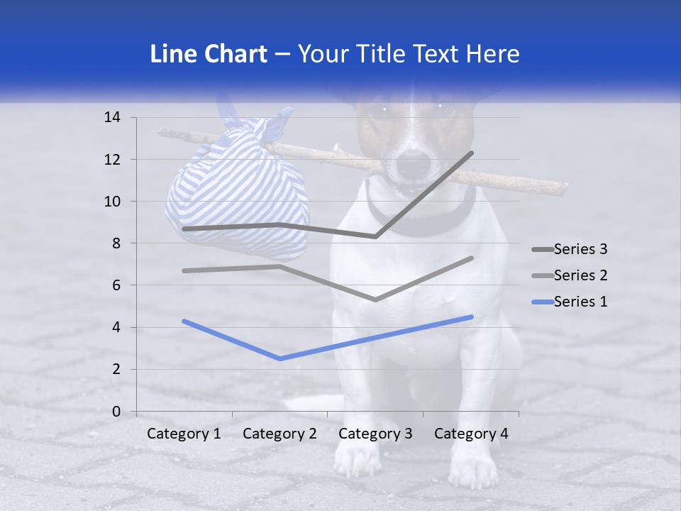 A Brown And White Dog Holding A Stick In Its Mouth PowerPoint Template