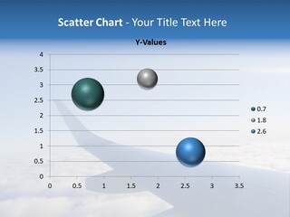 The Wing Of An Airplane Flying Above The Clouds PowerPoint Template