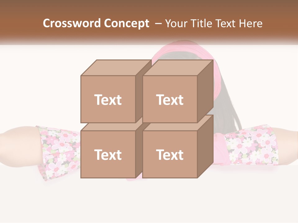 A Woman With Pink Gloves Is Smiling For The Camera PowerPoint Template