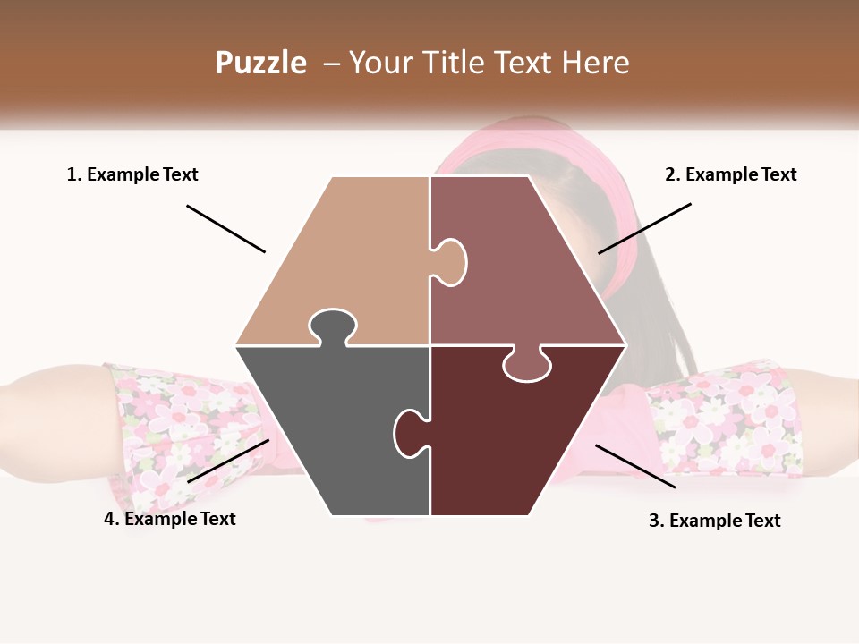 A Woman With Pink Gloves Is Smiling For The Camera PowerPoint Template