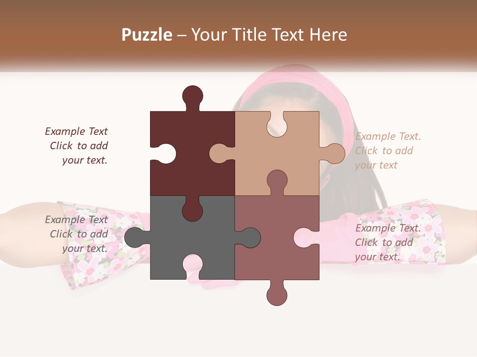 A Woman With Pink Gloves Is Smiling For The Camera PowerPoint Template