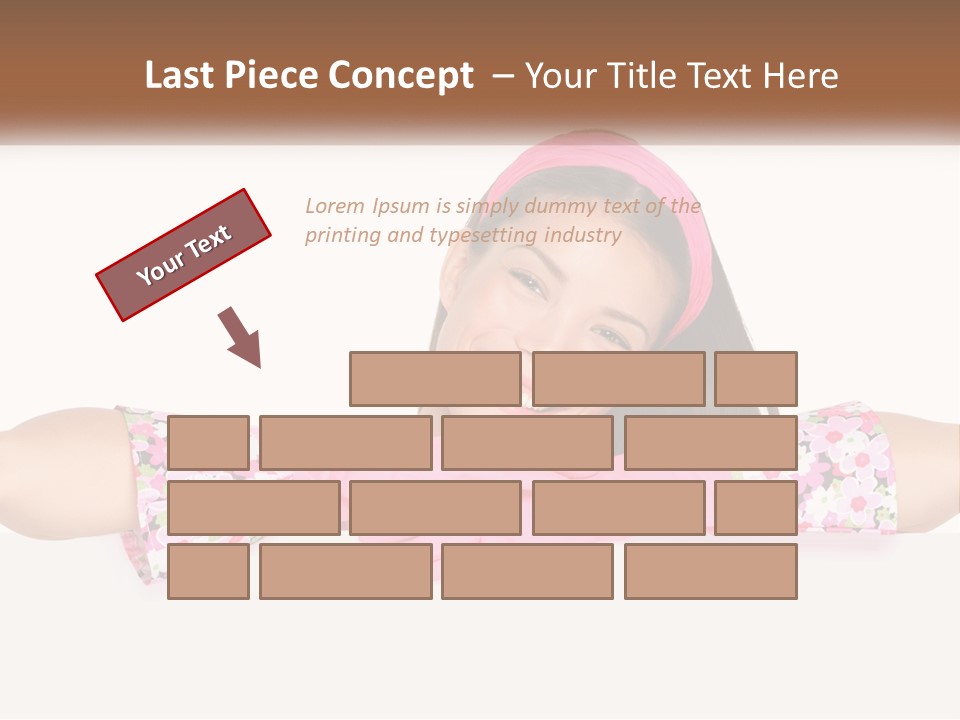 A Woman With Pink Gloves Is Smiling For The Camera PowerPoint Template