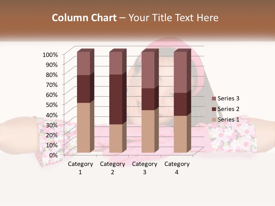 A Woman With Pink Gloves Is Smiling For The Camera PowerPoint Template