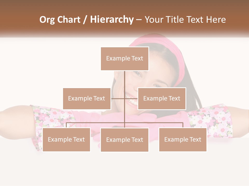 A Woman With Pink Gloves Is Smiling For The Camera PowerPoint Template