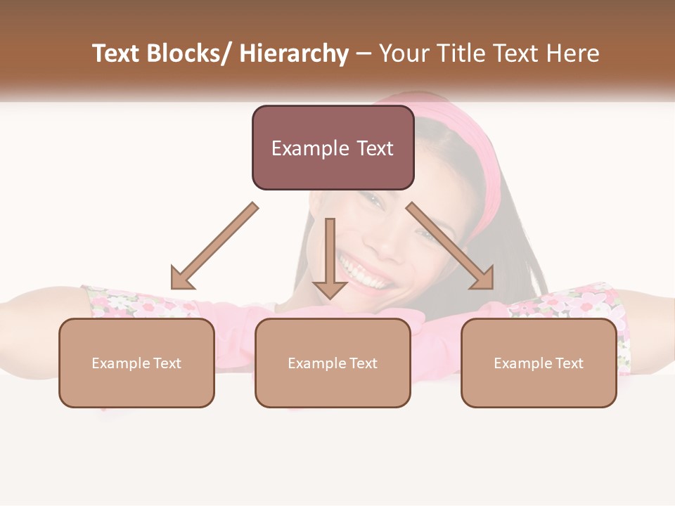A Woman With Pink Gloves Is Smiling For The Camera PowerPoint Template