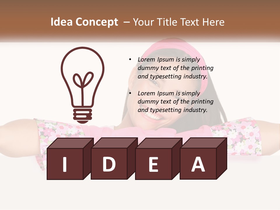 A Woman With Pink Gloves Is Smiling For The Camera PowerPoint Template