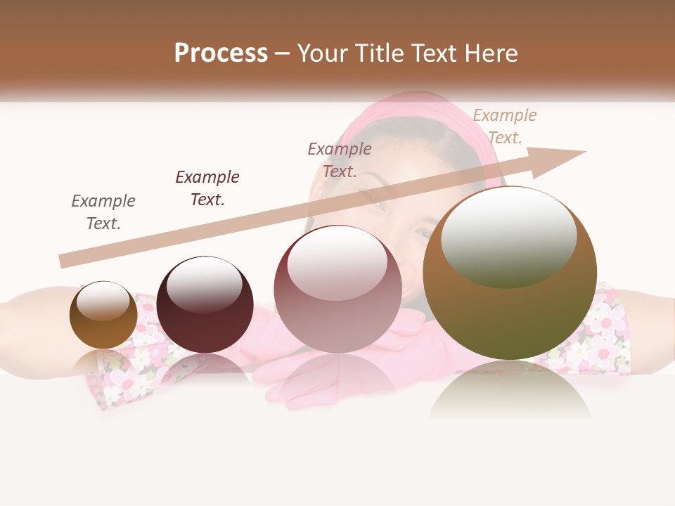 A Woman With Pink Gloves Is Smiling For The Camera PowerPoint Template