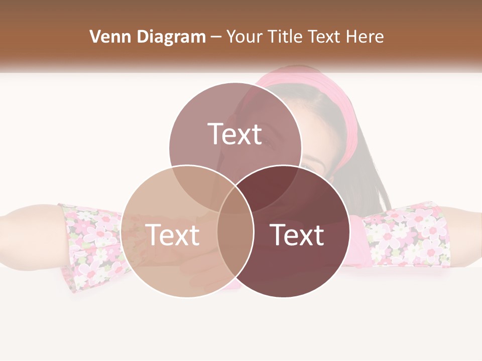 A Woman With Pink Gloves Is Smiling For The Camera PowerPoint Template