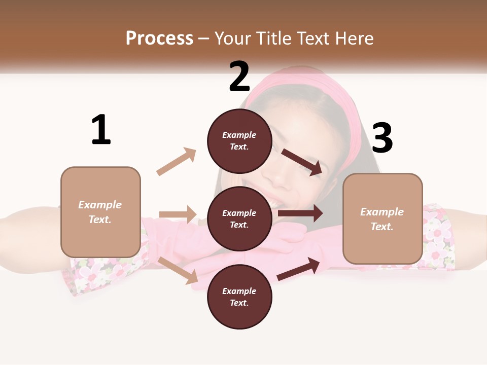 A Woman With Pink Gloves Is Smiling For The Camera PowerPoint Template