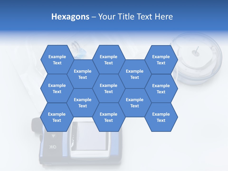 A Blue Camera Sitting On Top Of A White Table PowerPoint Template